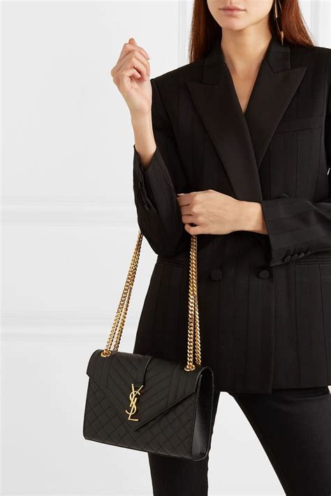 envelope purse ysl|YSL black quilted purse.